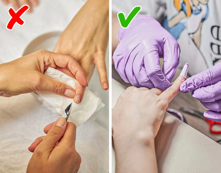 A person getting a manicure done